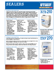 Graphic: Sell Sheet for Sub Floor Sealers ACS-210 and ERP-270