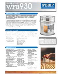 Graphic: Sell Sheet for Wood Flooring Adhesive WFR-930